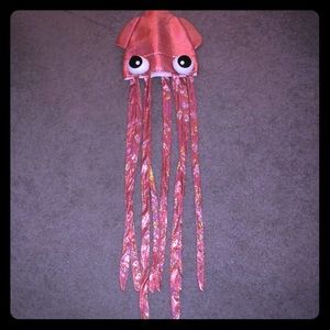 Pink sparkly squid hat